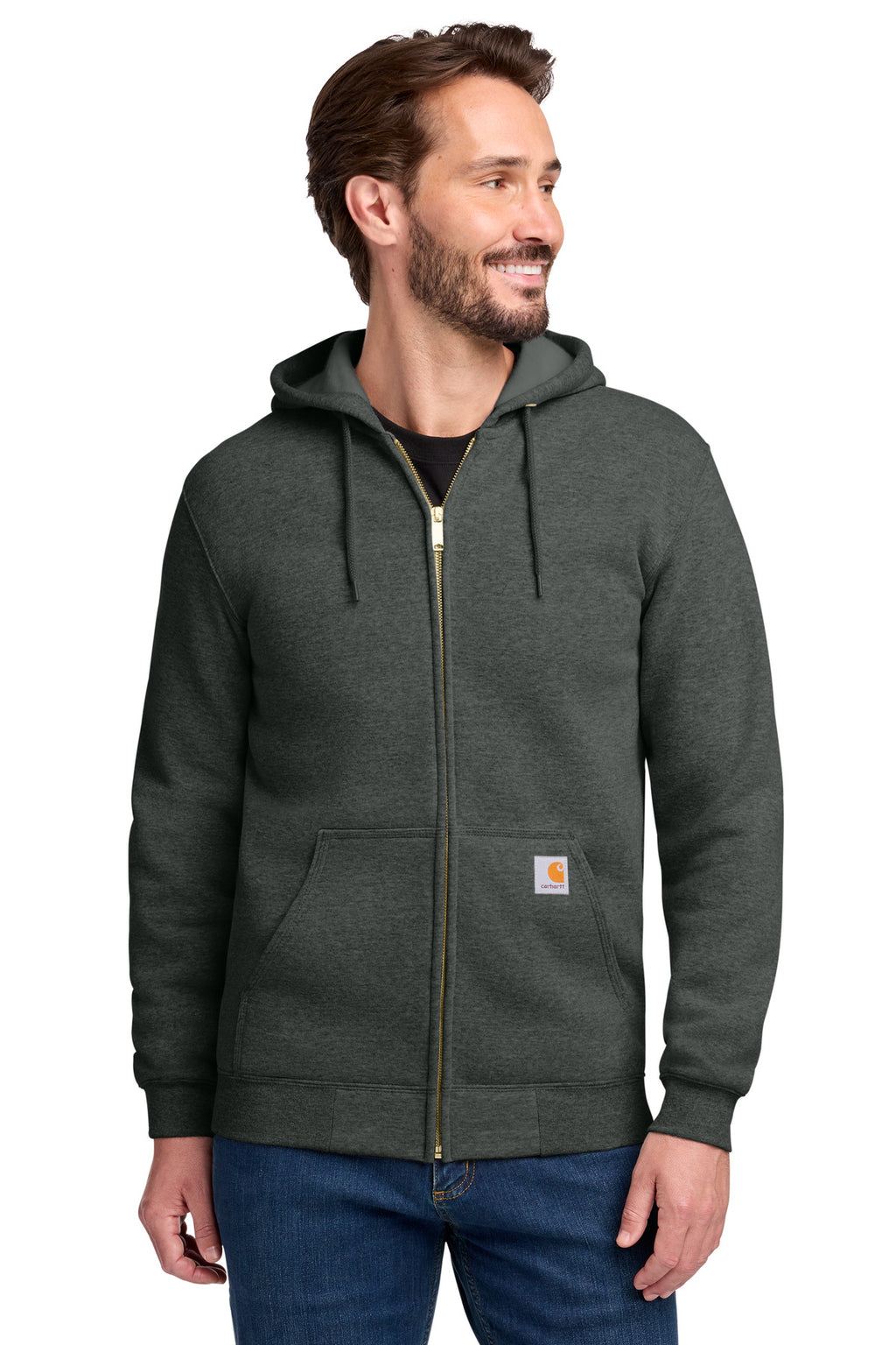 Custom Logo Carhartt  ®  Midweight Hooded Zip-Front Sweatshirt. CTK122