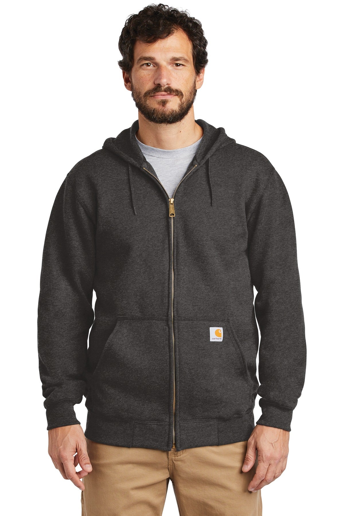 Custom Logo Carhartt  ®  Midweight Hooded Zip-Front Sweatshirt. CTK122