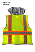 Sunshade Attached Class 2 Hi-Vis Safety Vest