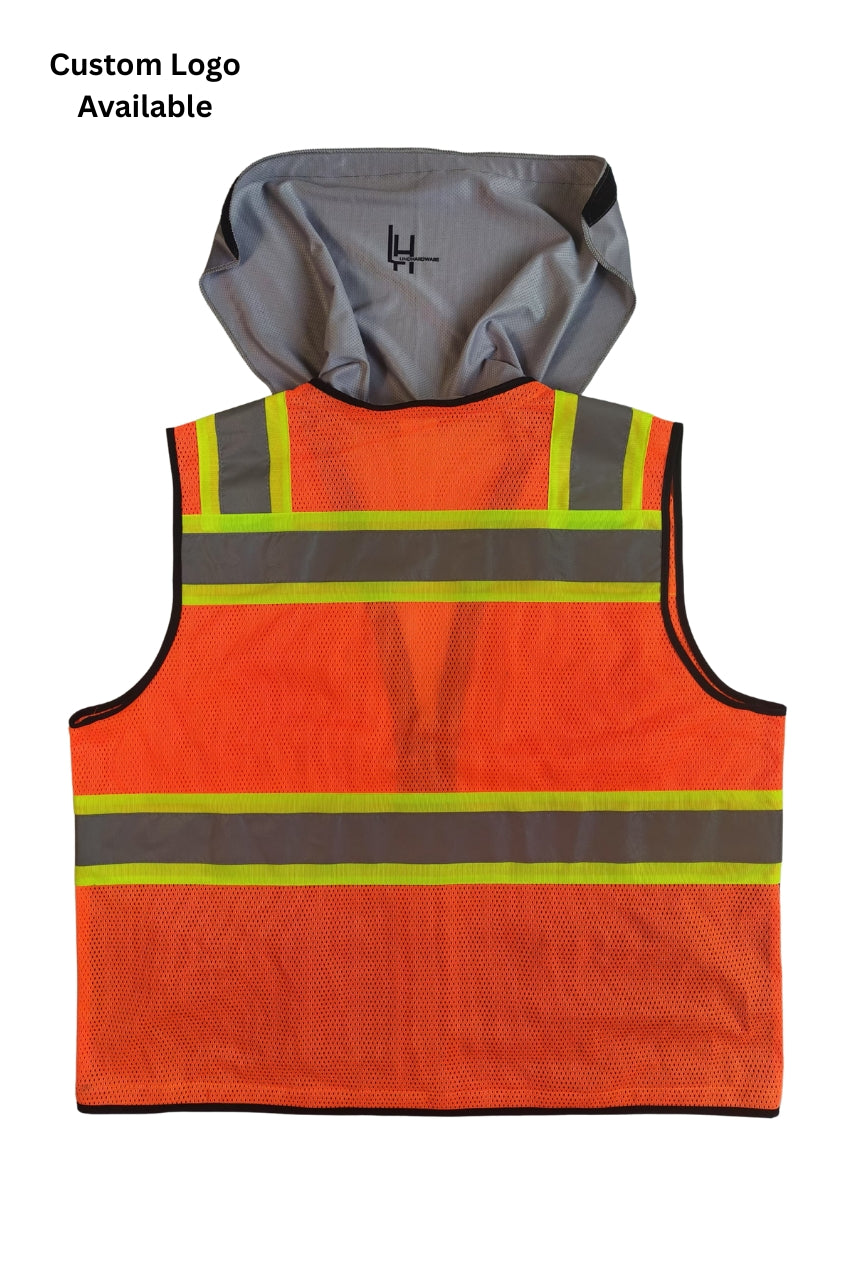 Sunshade Attached Surveyor Class II Hi-Vis Safety Vest