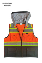Sunshade Attached Surveyor Class II Hi-Vis Safety Vest