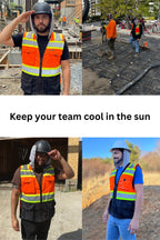 Sunshade Attached Class 3 Hi-Vis Safety Vest