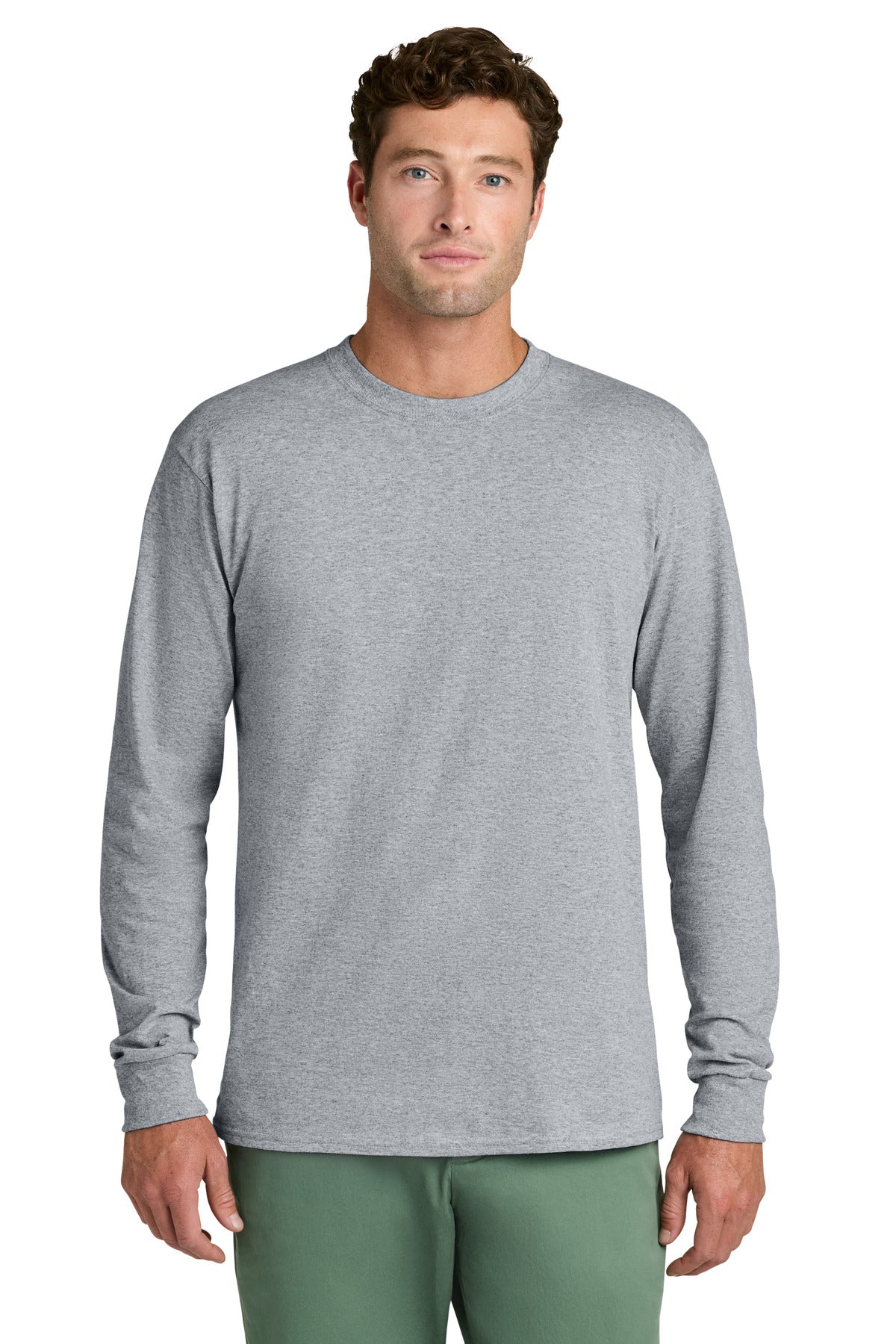 Custom Logo Port & Co ™  Long Sleeve Core Cotton Tee. PC54LS