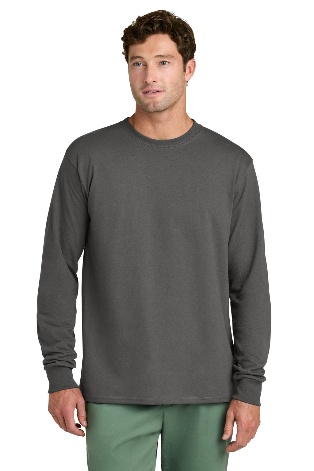 Custom Logo Port & Co ®  Long Sleeve Core Cotton Tee. PC54LS