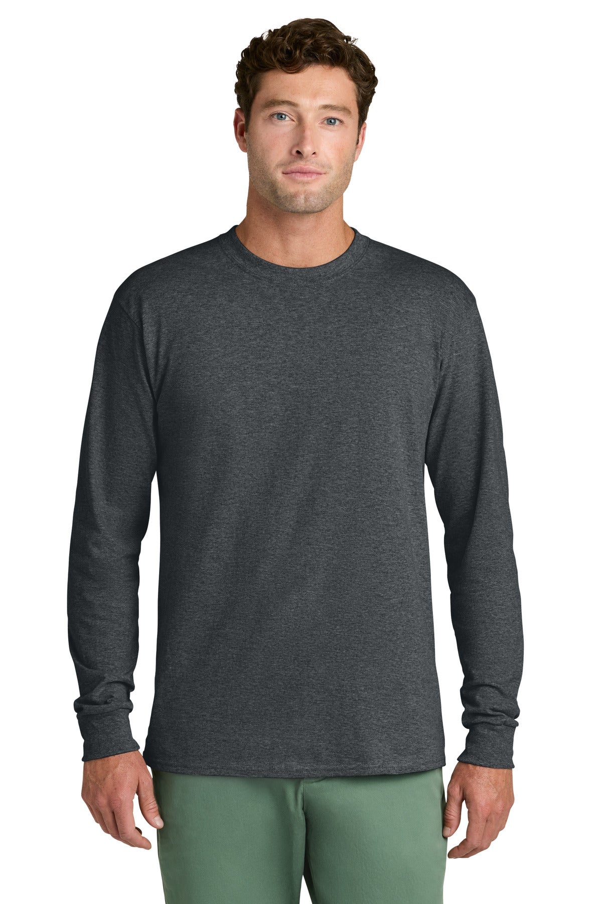Custom Logo Port & Co ®  Long Sleeve Core Cotton Tee. PC54LS