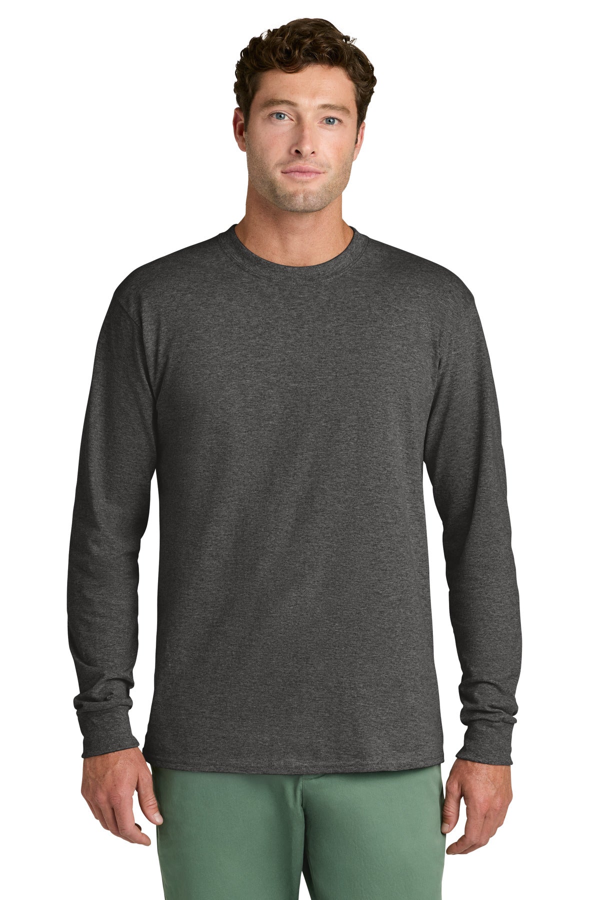 Custom Logo Port & Co ™  Long Sleeve Core Cotton Tee. PC54LS