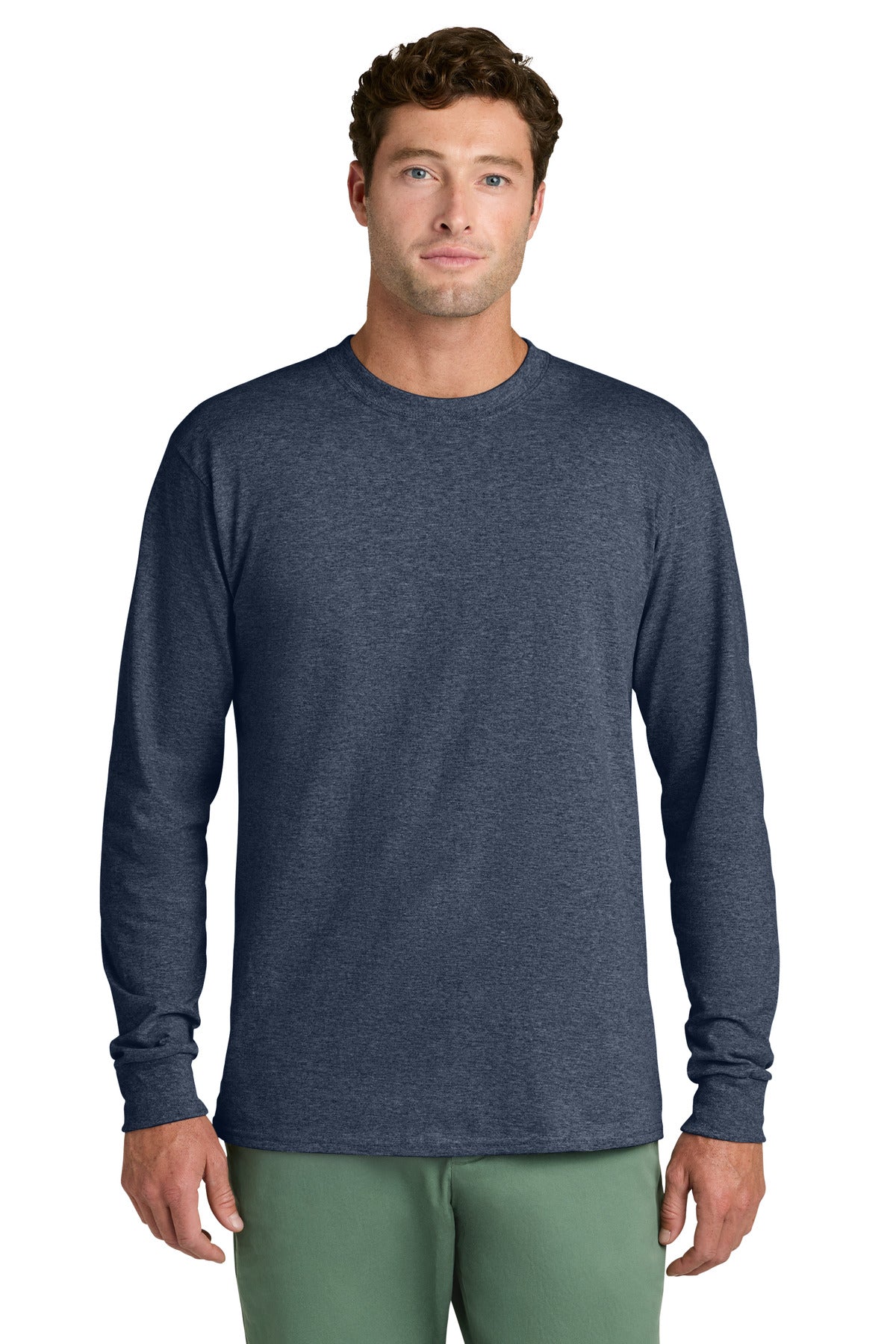 Custom Logo Port & Co ™  Long Sleeve Core Cotton Tee. PC54LS