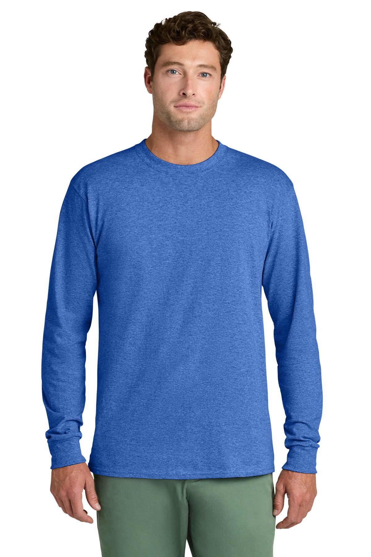 Custom Logo Port & Co ™  Long Sleeve Core Cotton Tee. PC54LS