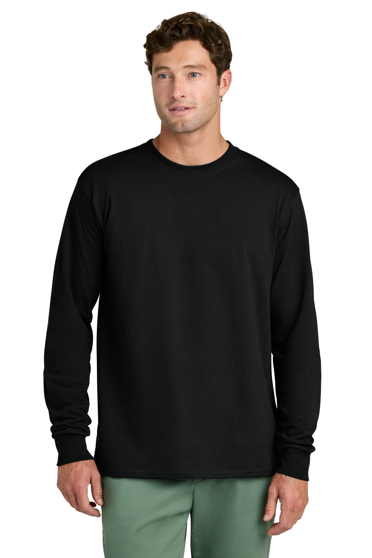 Custom Logo Port & Co ™  Long Sleeve Core Cotton Tee. PC54LS