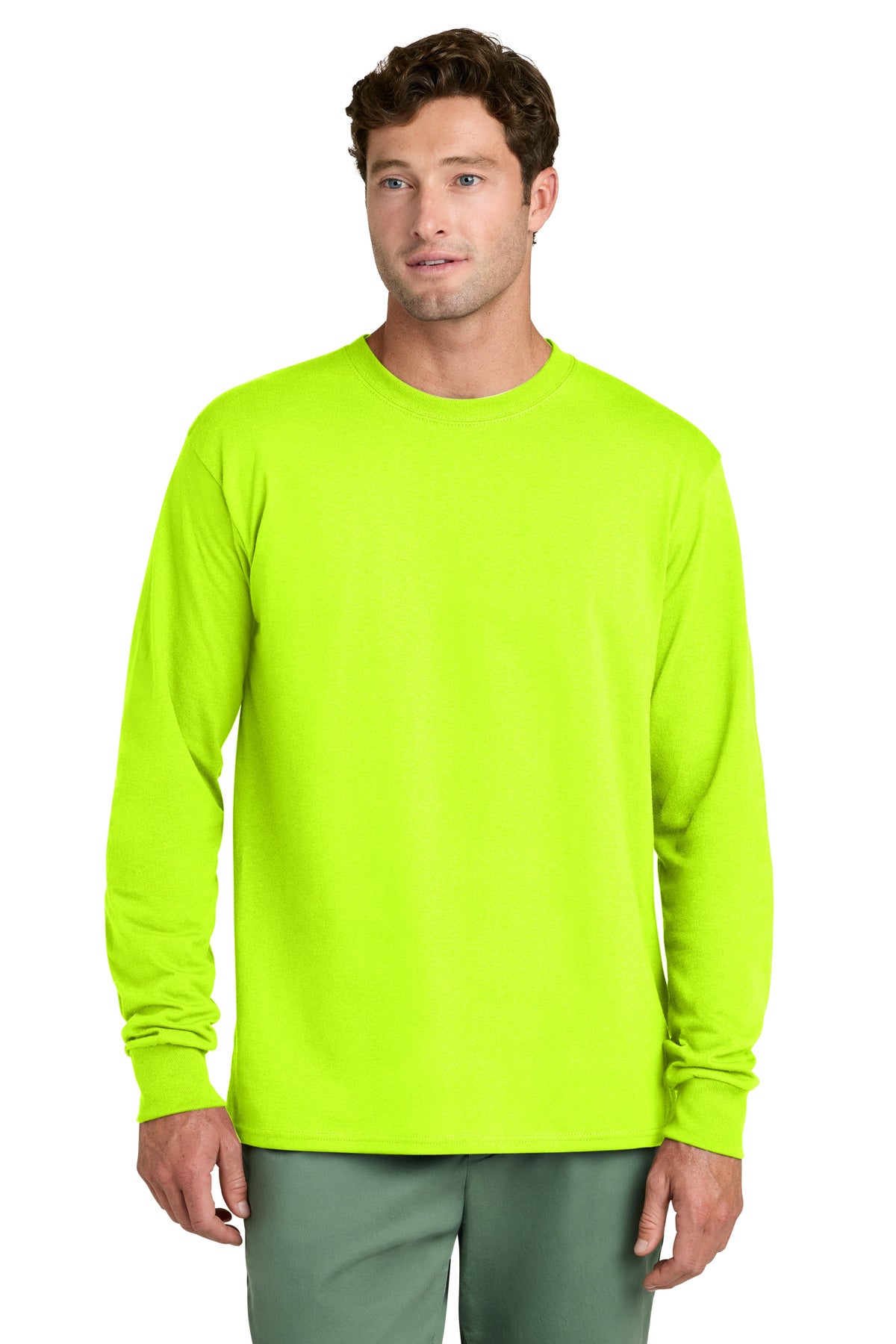 Custom Logo Port & Co ™  Long Sleeve Core Cotton Tee. PC54LS