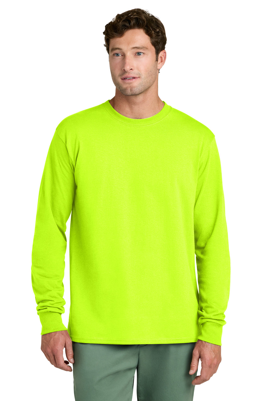 Custom Logo Port & Co ™  Long Sleeve Core Cotton Tee. PC54LS