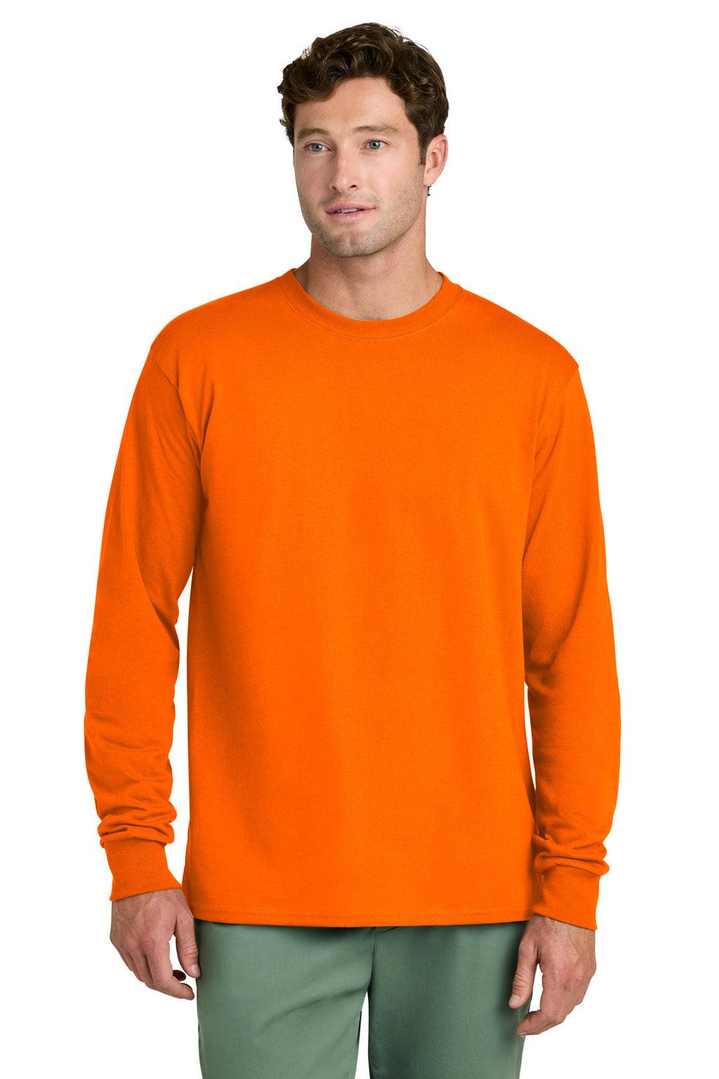 Custom Logo Port & Co ®  Long Sleeve Core Cotton Tee. PC54LS