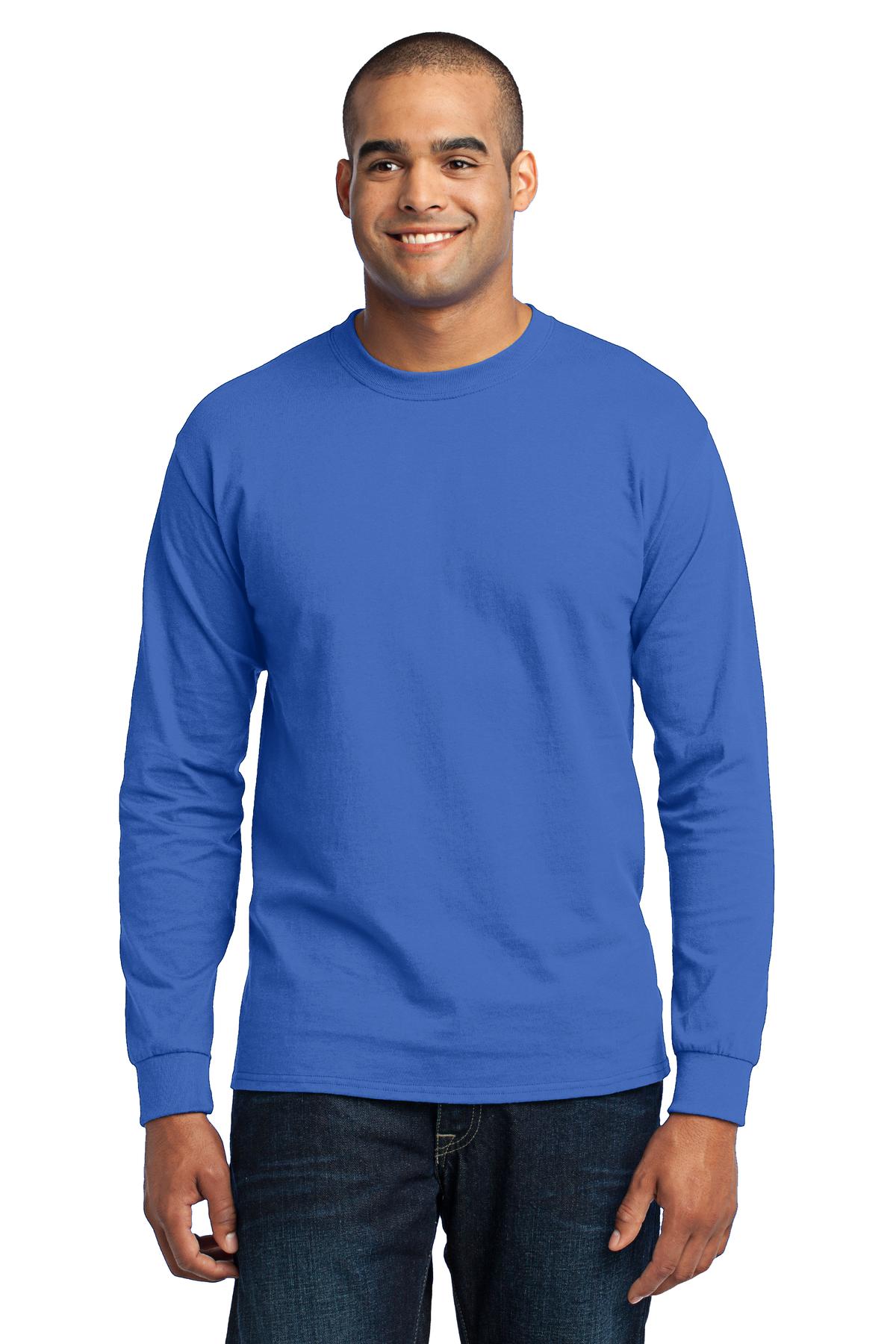 Custom Logo Port & Co ™  Long Sleeve Core Blend Tee. PC55LS