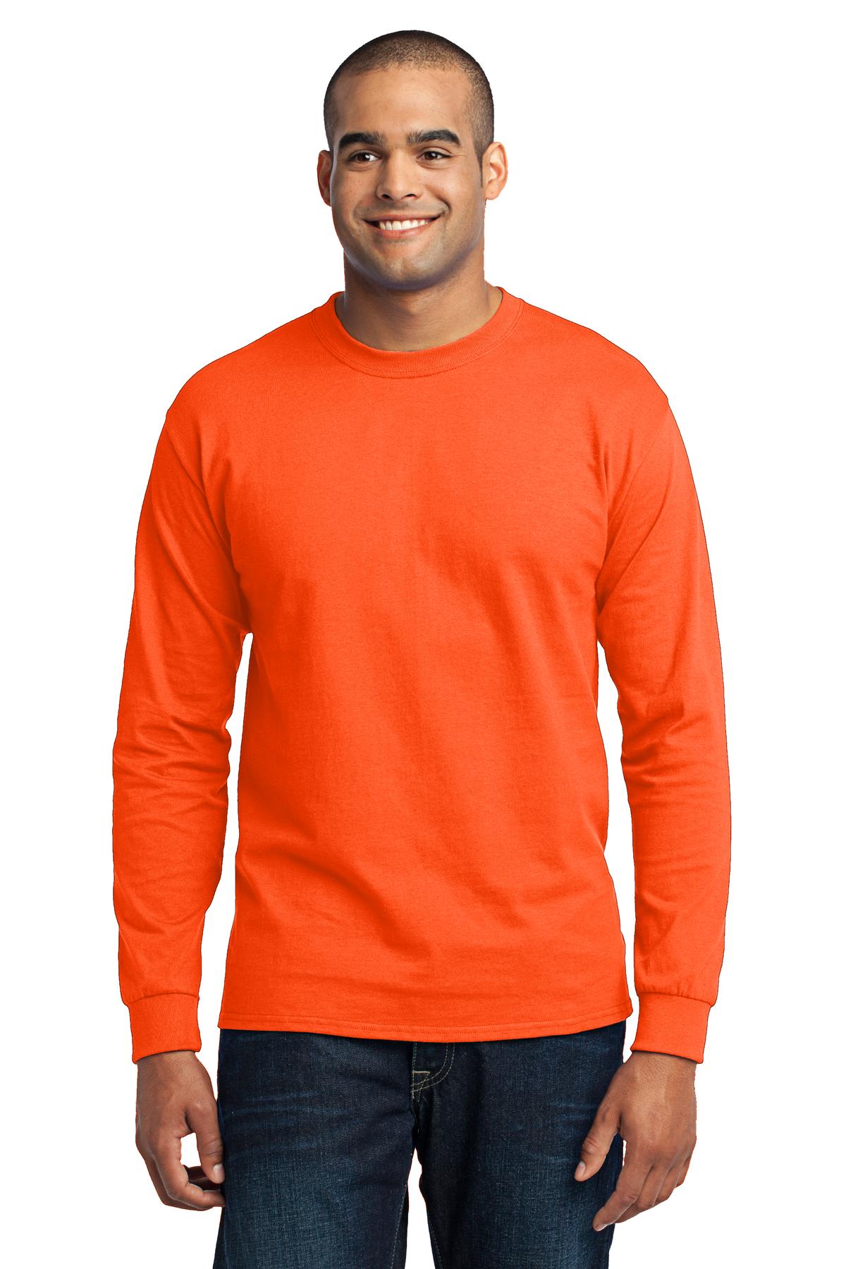 Custom Logo Port & Co ™  Long Sleeve Core Blend Tee. PC55LS