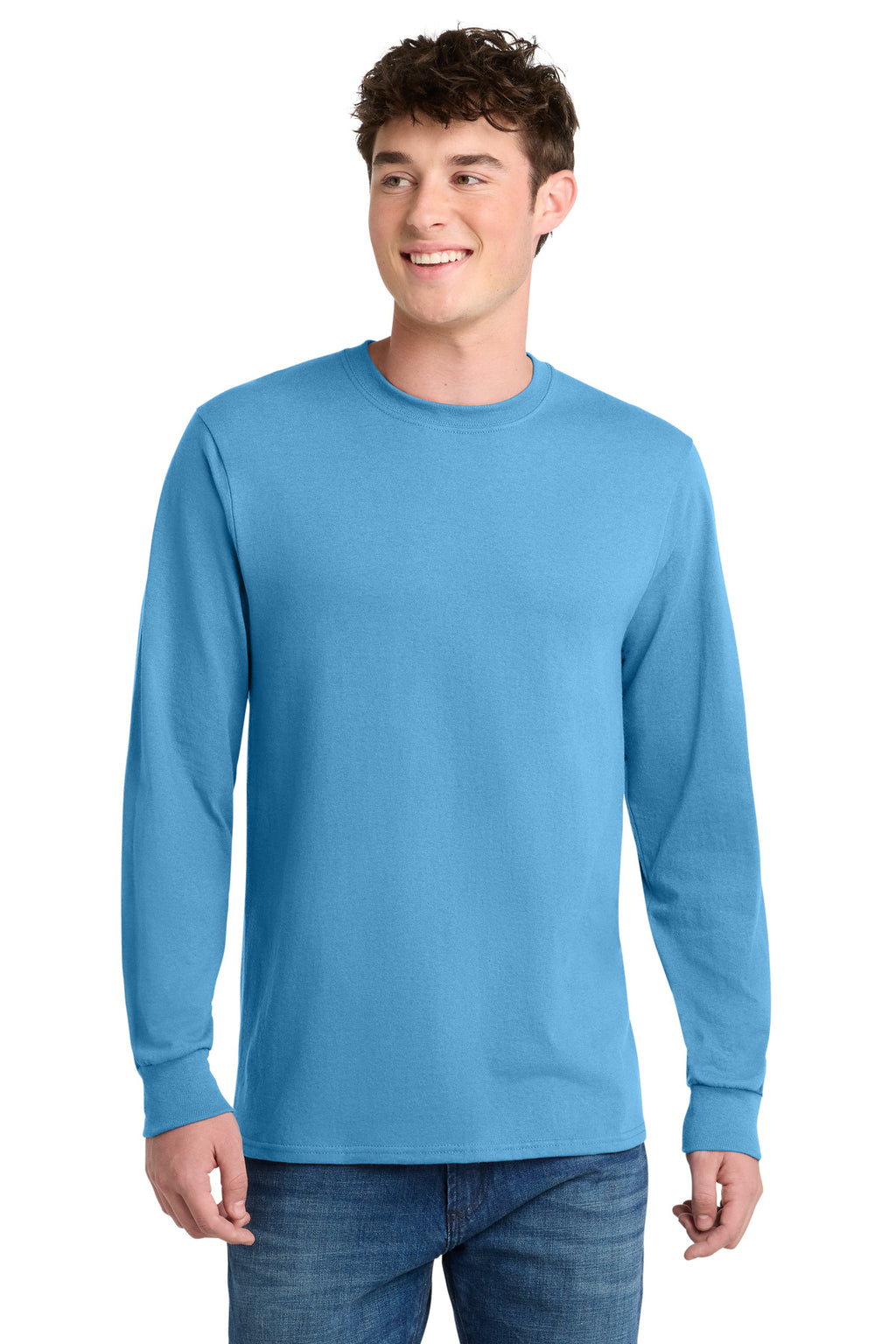 Custom Logo Port & Co ®  Long Sleeve Core Blend Tee. PC55LS