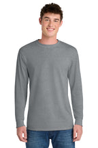 Custom Logo Port & Co ®  Long Sleeve Core Blend Tee. PC55LS