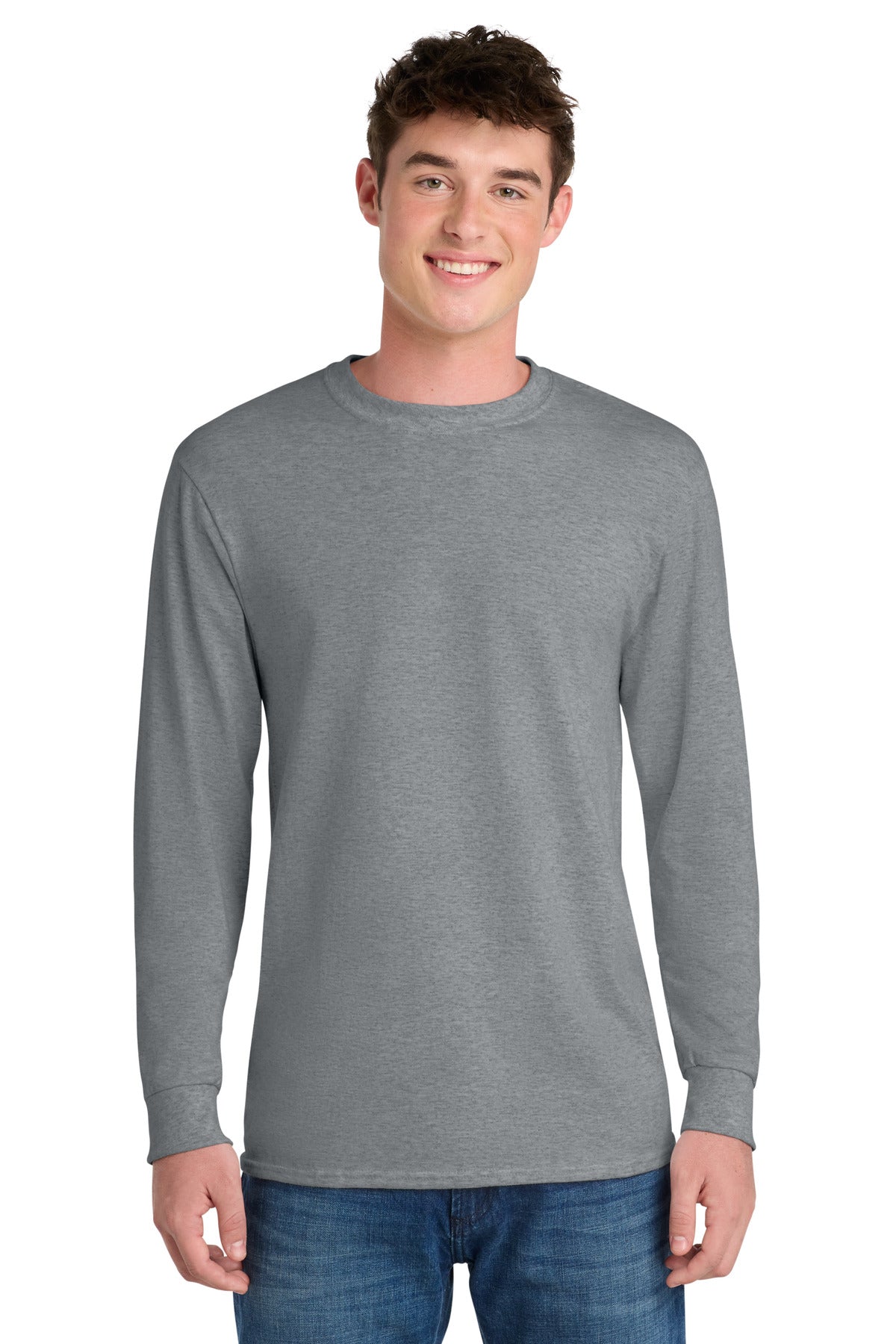 Custom Logo Port & Co ®  Long Sleeve Core Blend Tee. PC55LS