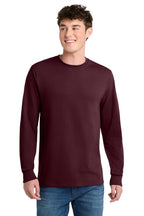 Custom Logo Port & Co ®  Long Sleeve Core Blend Tee. PC55LS