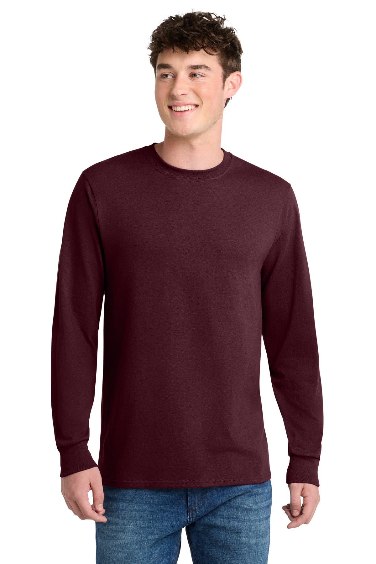 Custom Logo Port & Co ®  Long Sleeve Core Blend Tee. PC55LS