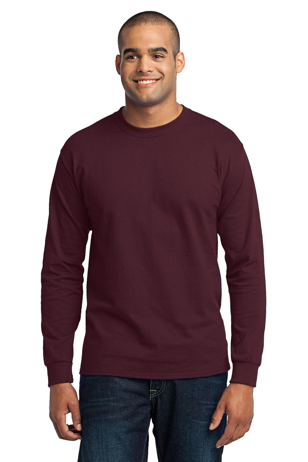 Custom Logo Port & Co ™  Long Sleeve Core Blend Tee. PC55LS