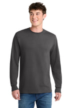 Custom Logo Port & Co ®  Long Sleeve Core Blend Tee. PC55LS