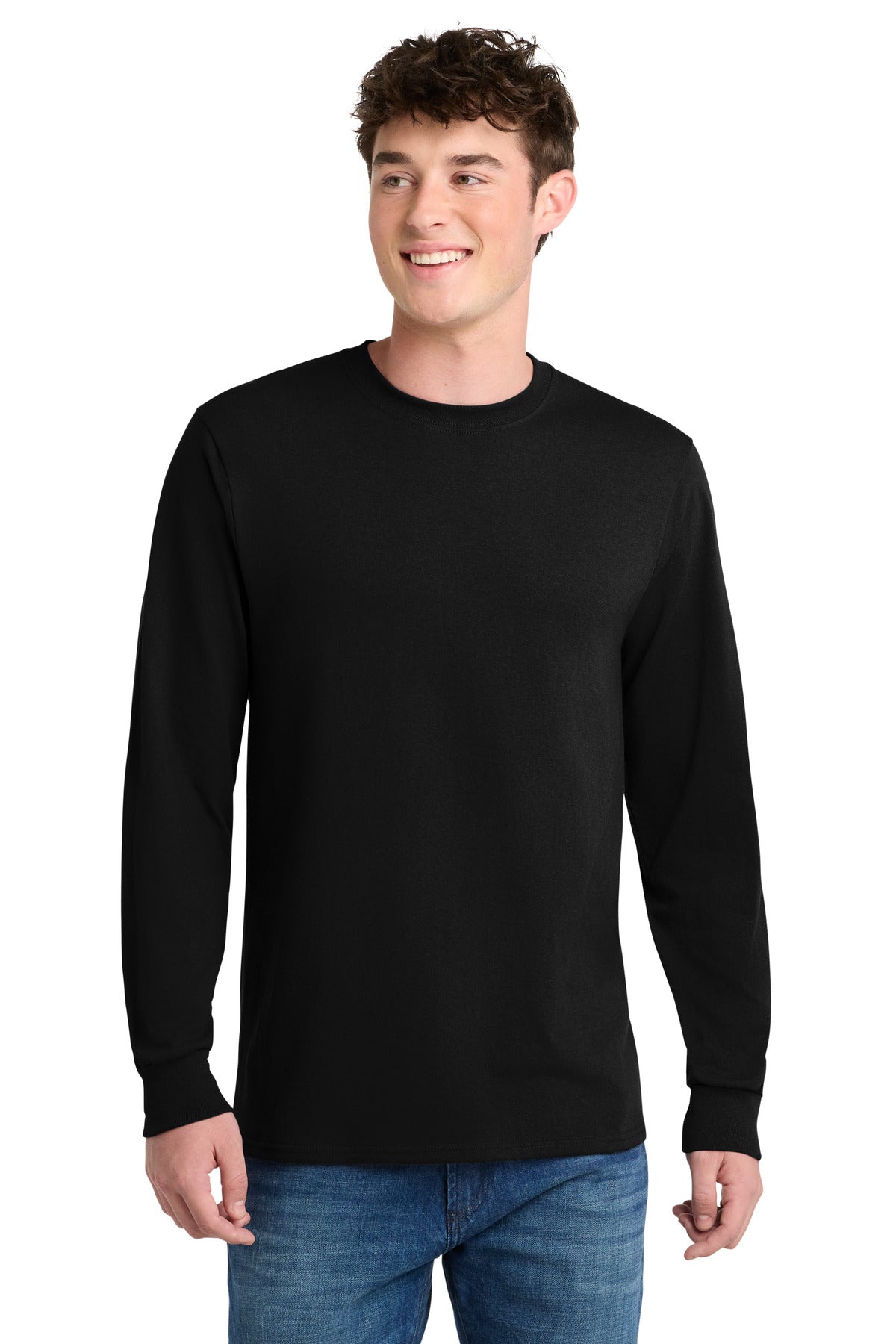 Custom Logo Port & Co ®  Long Sleeve Core Blend Tee. PC55LS