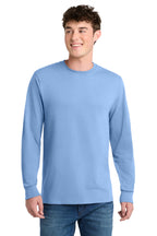 Custom Logo Port & Co ®  Long Sleeve Core Blend Tee. PC55LS