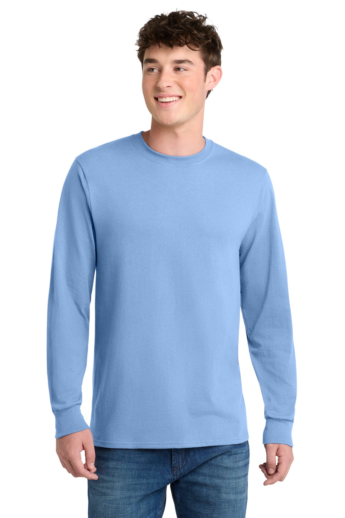 Custom Logo Port & Co ®  Long Sleeve Core Blend Tee. PC55LS