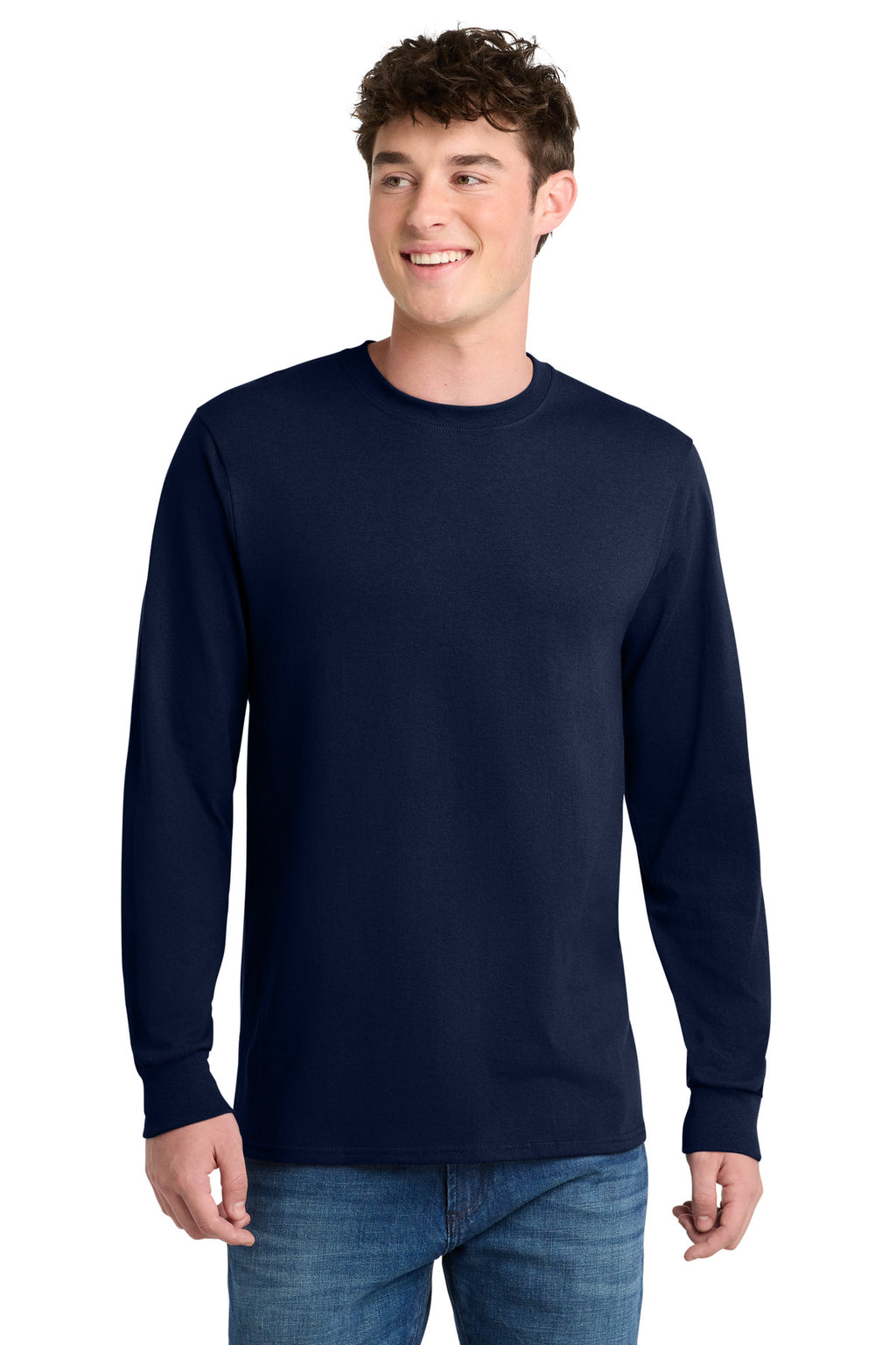 Custom Logo Port & Co ®  Long Sleeve Core Blend Tee. PC55LS