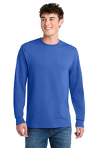 Custom Logo Port & Co ®  Long Sleeve Core Blend Tee. PC55LS