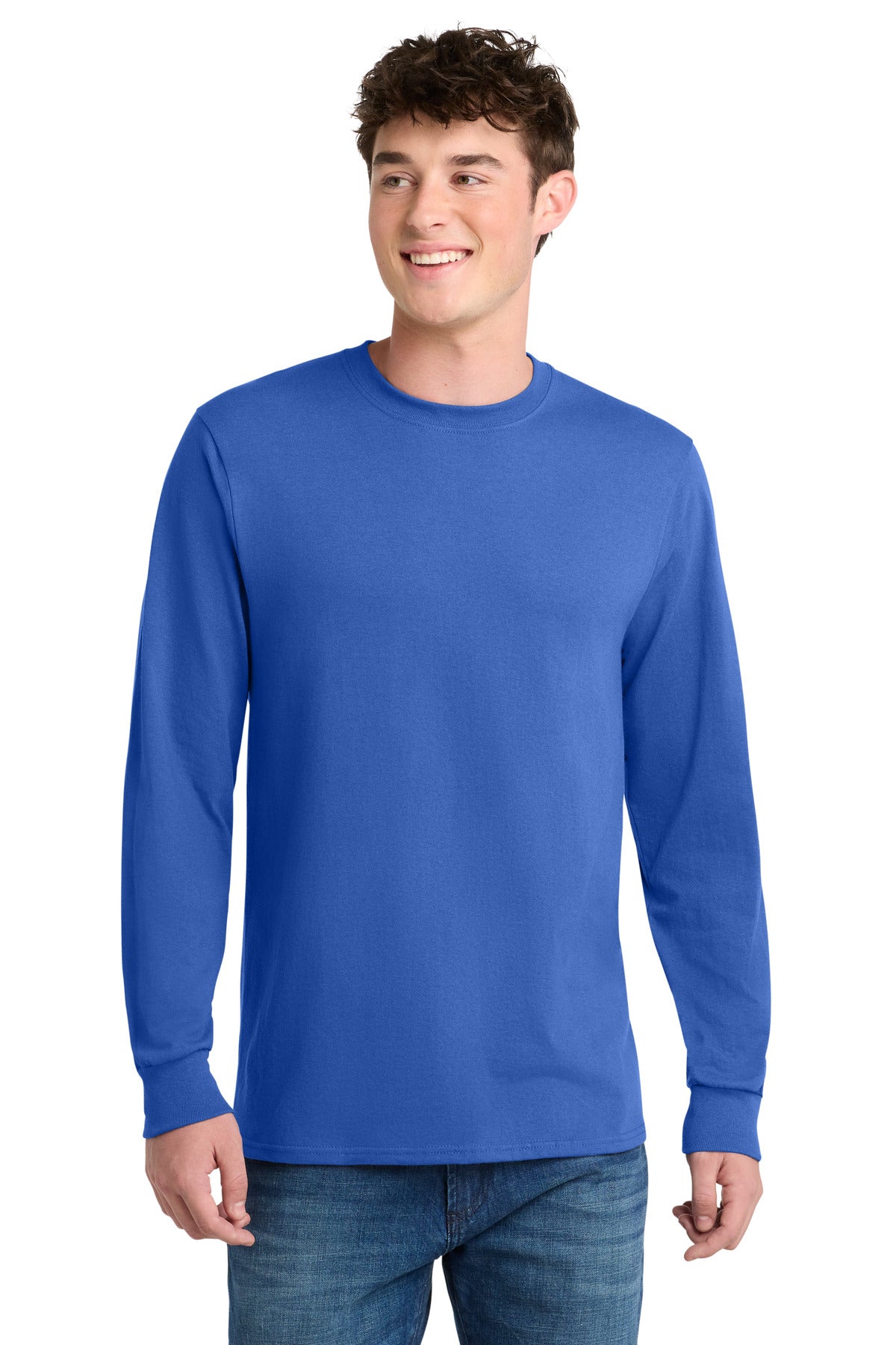 Custom Logo Port & Co ®  Long Sleeve Core Blend Tee. PC55LS