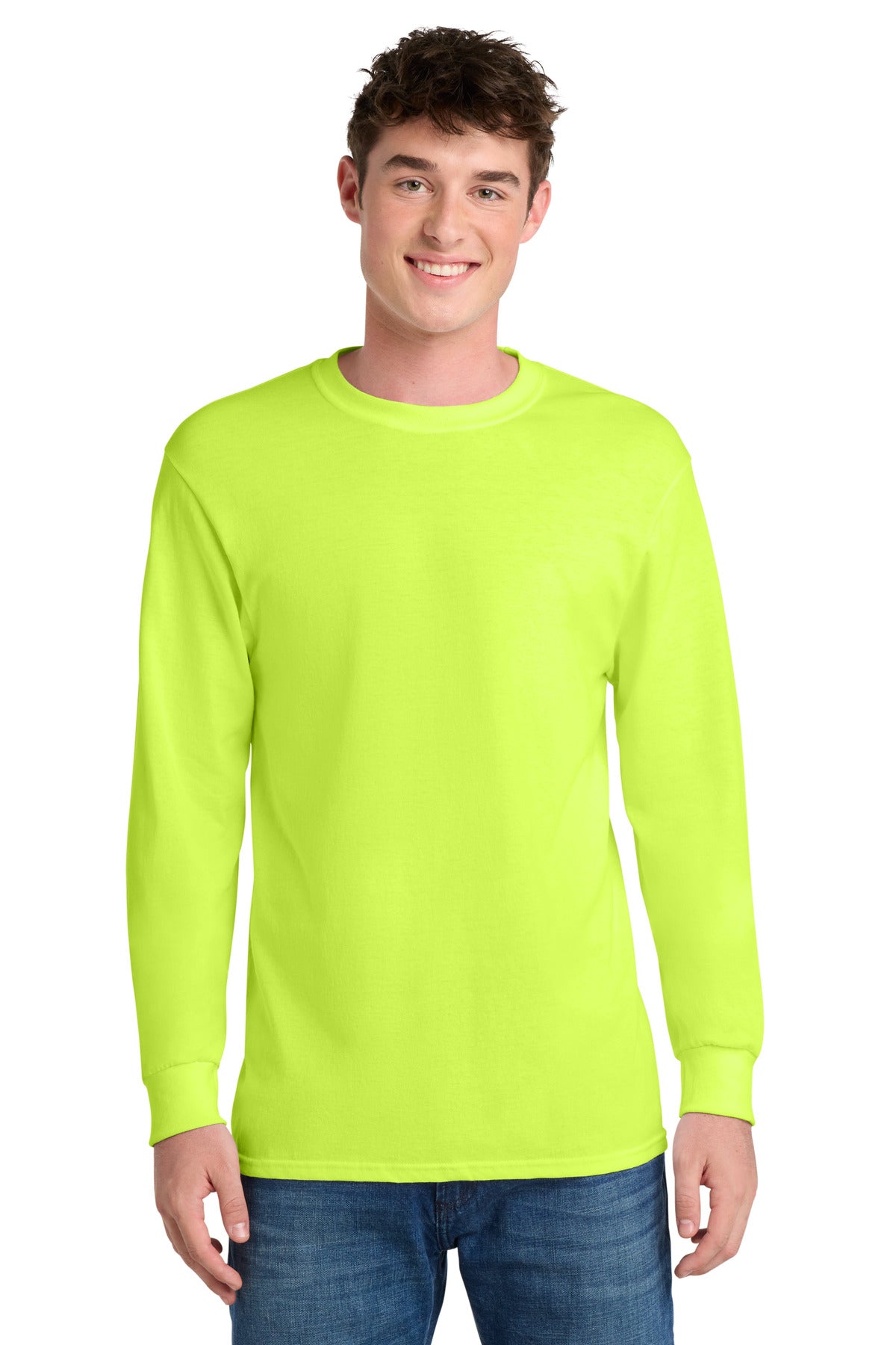 Custom Logo Port & Co ®  Long Sleeve Core Blend Tee. PC55LS