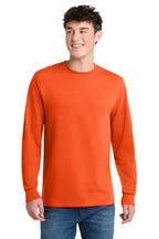 Custom Logo Port & Co ™  Long Sleeve Core Blend Tee. PC55LS