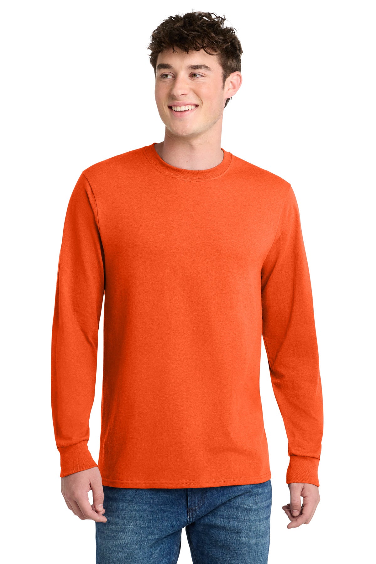 Custom Logo Port & Co ®  Long Sleeve Core Blend Tee. PC55LS