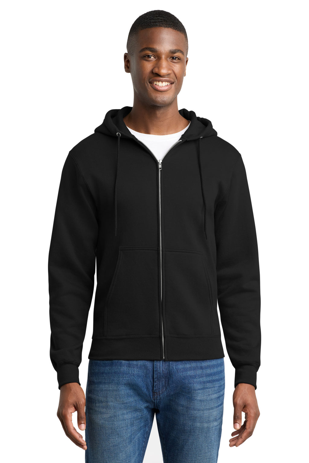 Custom Logo Port & Co ™  Core Fleece Full-Zip Hooded Sweatshirt. PC78ZH